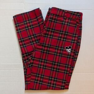 Disney x Forever 21 Mickey Mouse Plaid Cropped Trouser Pants Size S